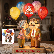 Load image into Gallery viewer, True Love Never Gets Old - Kissing Old Couple Acrylic Light Box | Personalized Gift for Couples Light Box PopCulturePrints