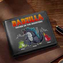 Load image into Gallery viewer, Badzilla Personalized PU Leather Wallet - Unique Father's Day Gift Leather Wallet PopCulturePrints