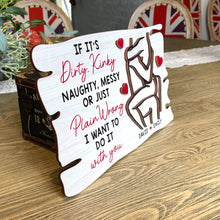 Load image into Gallery viewer, Personalized Couple Wood Sign - 'I Want To Do It With You' Wood Sign PopCulturePrints