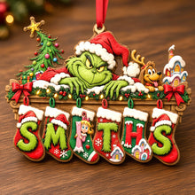 Load image into Gallery viewer, "Make This Christmas Special!" - Personalized Name Art Alphabet Stocking Ornament - Custom Gift for Family, Friends, and Loved Ones