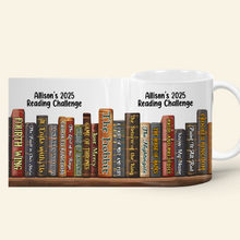 Load image into Gallery viewer, Custom Book Lover Coffee Mug - Personalized Reading Challenge Gift Coffee Mug PopCulturePrints