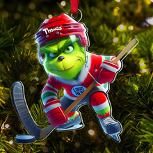 Load image into Gallery viewer, Personalized Ice Hockey Christmas Ornament for Fans Ornament PopCulturePrints