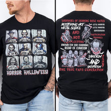 Load image into Gallery viewer, Horror Halloween Mugshot T-Shirt Shirts PopCulturePrints