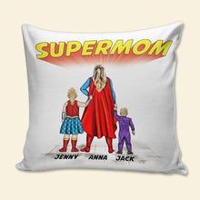 Load image into Gallery viewer, Supermom Family Personalized Pillow - Custom Gift for Loved Ones Pillow PopCulturePrints
