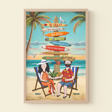 Load image into Gallery viewer, Life Is Too Short – Personalized Canvas Print for Couples Poster & Canvas PopCulturePrints