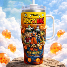 Load image into Gallery viewer, Celebrate Legendary Fighters: 40th Anniversary Dragon Ball Tumbler - Personalized Gift for Fans Tumbler Cup PopCulturePrints