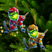 Load image into Gallery viewer, Personalized Ice Hockey Christmas Ornament for Fans Ornament PopCulturePrints