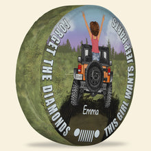 Load image into Gallery viewer, Personalized Girl Jeep Phone Case - Customizable Name & Design Tire Covers PopCulturePrints
