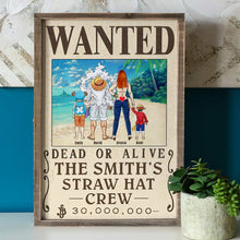 Load image into Gallery viewer, Personalized Family Wanted Poster Canvas – Straw Hat Crew Theme Poster & Canvas PopCulturePrints