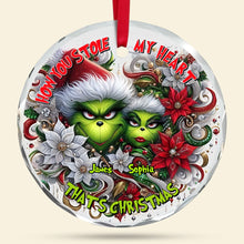 Load image into Gallery viewer, Personalized Grinch Christmas Ornament for Couples - Valentine's Day Gifts Ornament PopCulturePrints
