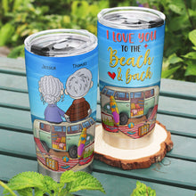 Load image into Gallery viewer, Personalized Couple Tumbler | Unique Valentine's Day Gifts for Beach Lovers Tumbler Cup PopCulturePrints
