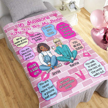 Load image into Gallery viewer, Personalized Best Friends Blanket - 10 Reasons You're My Bestie Blanket PopCulturePrints