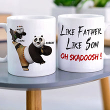 Load image into Gallery viewer, Like Father Like Son Custom Kung Fu Panda Mug Coffee Mug PopCulturePrints