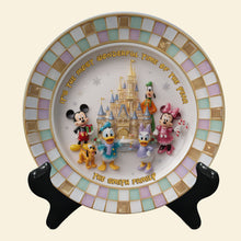 Load image into Gallery viewer, Create Memories Together: Magical Family Ceramic Round Plate - Personalized Gift For Family Ceramic Round Plate PopCulturePrints