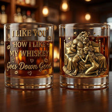 Load image into Gallery viewer, I Like You, How I Like My Whiskey - Personalized Couple Glass Set Glass PopCulturePrints