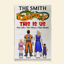 Load image into Gallery viewer, Personalized Dragon Ball Z Family Canvas Print - Custom Anime Home Decor Poster & Canvas PopCulturePrints