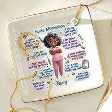 Load image into Gallery viewer, Nurse Daily Affirmations - Personalized Ring Dish for Caregivers Ring Dish PopCulturePrints