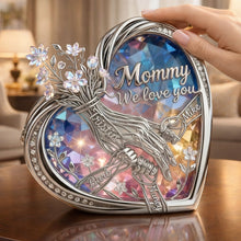 Load image into Gallery viewer, Mom & Children Holding Hands Love Acrylic Plaque - Personalized Gift for Mom, Grandma & More Shaped Plaques PopCulturePrints