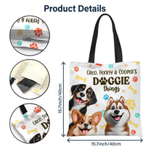 Load image into Gallery viewer, Delightful Pup Joy - Personalized Zippered Canvas Bag for Dog Lovers Zippered Canvas Bag PopCulturePrints