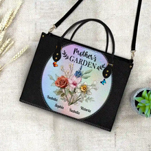 Load image into Gallery viewer, “Grandma's Garden” - Personalized Leather Bag for Grandma & Moms Leather Bag PopCulturePrints