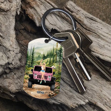 Load image into Gallery viewer, Personalized Jeep Girl Keychain - Custom Name Tag for Jeep Enthusiasts Keychains PopCulturePrints