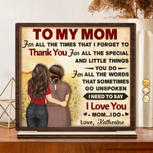 Load image into Gallery viewer, To My Mom, For All The Special Things You Do - Personalized Custom Shaped 2-Layered Wooden Plaque - Gift for Mom and Grandma Wooden Plaque PopCulturePrints