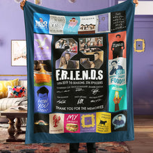 Load image into Gallery viewer, Friends TV Show Anniversary Blanket - Cozy Tribute for Fans Blanket PopCulturePrints