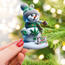 Load image into Gallery viewer, Festive Cannabis-Themed Holiday Ornaments Ornament PopCulturePrints