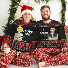 Load image into Gallery viewer, Personalized Star-Inspired Christmas Sweater for Couples - Custom Holiday Gift | Valentine's Day Gifts AOP Products PopCulturePrints