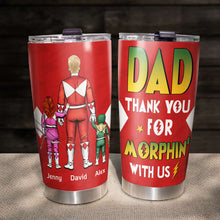 Load image into Gallery viewer, Personalized Dad & Kids Morphin' Tumbler Gift Tumbler Cup PopCulturePrints