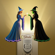Load image into Gallery viewer, Illuminate Your Halloween Spirit: Witch Duo Personalized Night Light - Custom Gift for Movie Fans Night Lights PopCulturePrints