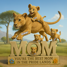 Load image into Gallery viewer, You're the Best Mom in the Pride Lands - Personalized Gift for Mom Shaped Plaques PopCulturePrints