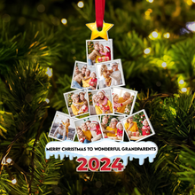 Load image into Gallery viewer, Custom Grandparents Christmas Photo Ornament - 2024 Ornament PopCulturePrints