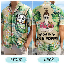 Load image into Gallery viewer, Call Me Dog Dad - Personalized Hawaiian Shirt for Dog Lovers Hawaiian Shirt PopCulturePrints