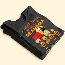 Load image into Gallery viewer, Personalized My Favorite Pumpkins Call Me Grandma T-Shirt Shirts PopCulturePrints