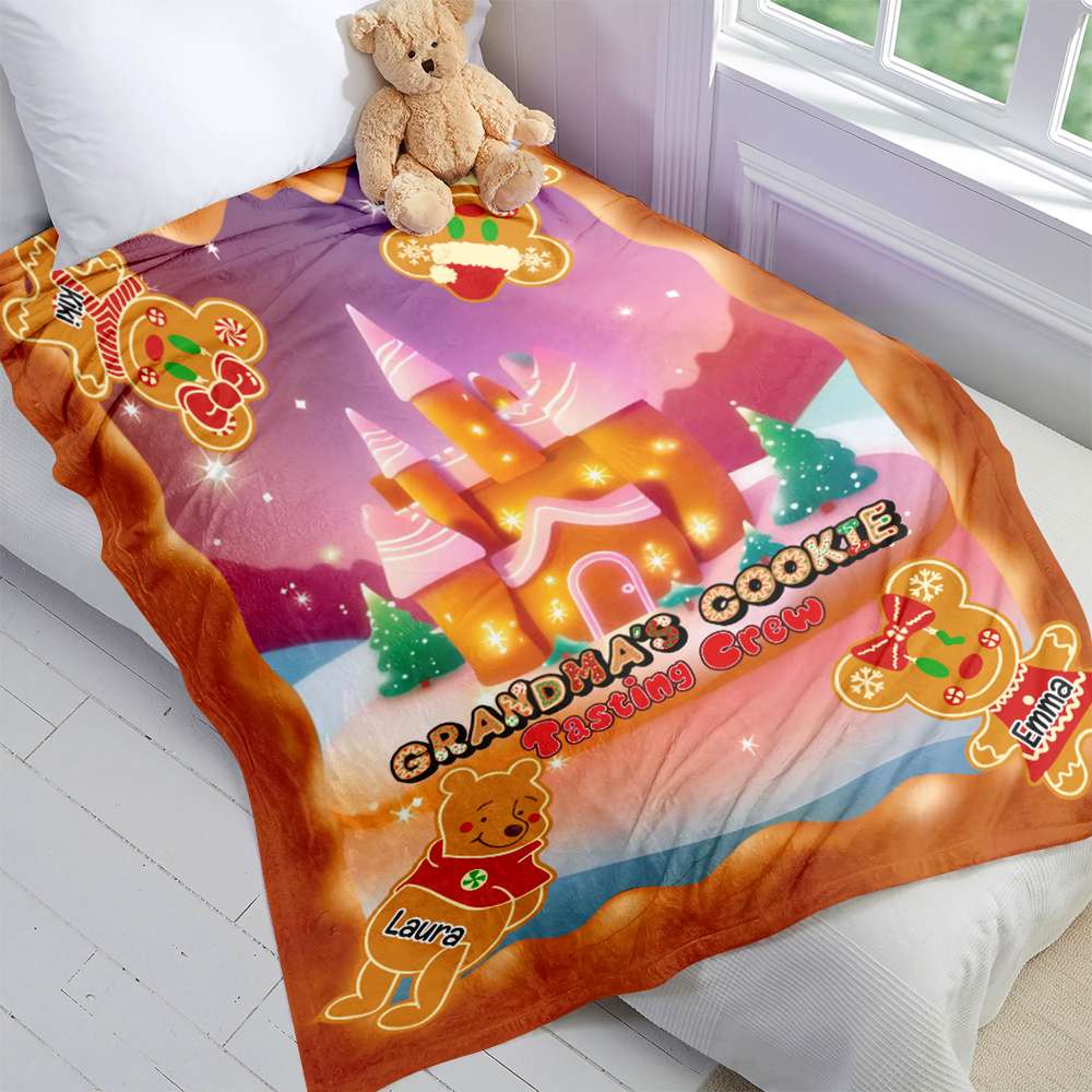 Custom Christmas Blanket for Grandma - Personalized Cookie Design Blanket PopCulturePrints