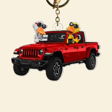 Load image into Gallery viewer, Happy Ducks Keychain - Personalized Gift for Off-Road Lovers Keychains PopCulturePrints