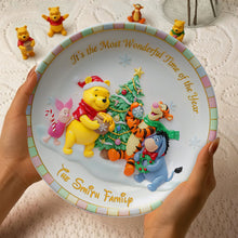 Load image into Gallery viewer, "It’s the Most Wonderful Time of the Year" - Custom Round Plate, Personalized Gift for Families and Friends Ceramic Round Plate PopCulturePrints