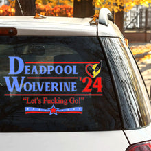 Load image into Gallery viewer, Personalized Deadpool & Wolverine '24 Decal - Let's Go! Decal Sticker PopCulturePrints