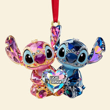 Load image into Gallery viewer, Forever in Love — Personalized Couples Christmas Ornament Ornament PopCulturePrints