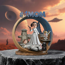 Load image into Gallery viewer, "A Cosmic Tribute to Moms, Celebrating Love and Fun" - The Cosmic Energy Mom Acrylic Plaque, Personalized Gift for Mom, Grandma, and More Shaped Plaques PopCulturePrints