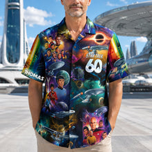 Load image into Gallery viewer, Celebrate 60 Years of Adventure with Our Cosmic Voyagers Hawaiian Shirt - Personalized Gift for Star Trek Fans Hawaiian Shirts PopCulturePrints