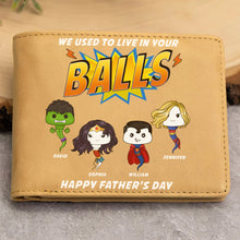 Load image into Gallery viewer, Personalized Super Dad PU Leather Wallet - Unique Father's Day Gift Leather Wallet PopCulturePrints
