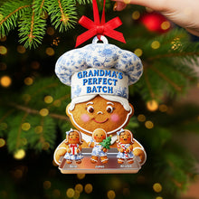 Load image into Gallery viewer, "Grandma's Perfect Batch" – Custom Christmas Ornament – Personalized Gift for Grandma, Family, and Loved Ones Ornament PopCulturePrints