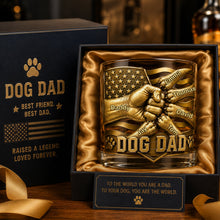 Load image into Gallery viewer, “Cheers to the Best Dog Dads!” - Personalized Drinking Glass, Custom Gift for Dads, Grandpas, and Dog Lovers Glass PopCulturePrints