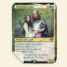 Load image into Gallery viewer, Personalized Fantasy Adventure Blanket for Couples | Unique Love Gift | Valentine's Day Gifts Blanket PopCulturePrints