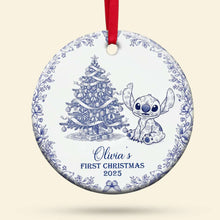 Load image into Gallery viewer, Cherish the Moment: Baby's First Christmas Ceramic Ornament - Personalized Gift for Babies Ornament PopCulturePrints