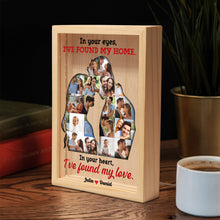 Load image into Gallery viewer, Personalized Light Box for Couples: 'In Your Eyes, I've Found My Home' PopCulturePrints