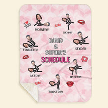 Load image into Gallery viewer, Personalized Naughty Couple Blanket - Custom Photo Gift for Couples Blanket PopCulturePrints