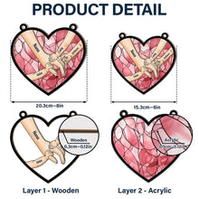 Load image into Gallery viewer, Together in Love - Personalized Window Hanging Suncatcher Ornament for Mom & Grandma Suncatcher Ornament PopCulturePrints